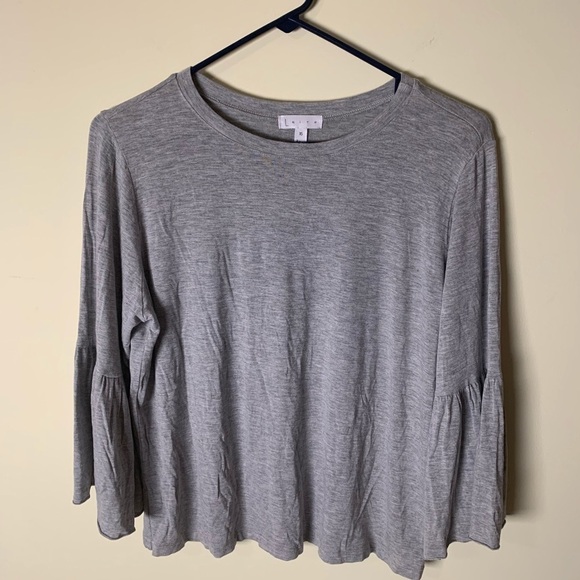 Leith Bell Sleeve Gray Shirt Extra Small - Picture 1 of 4